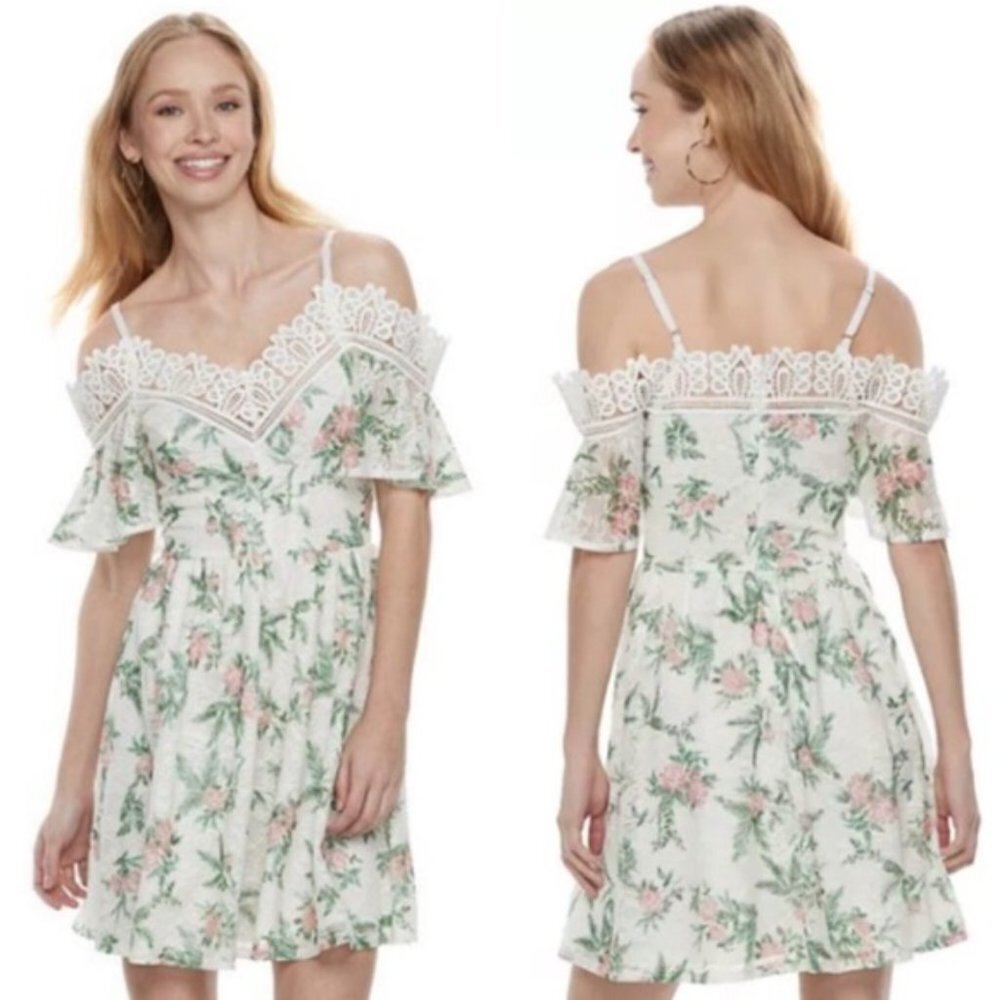 Disney Princess Dress Large Cottage Floral Green Floral Lace‎ Cottagecore Fairy